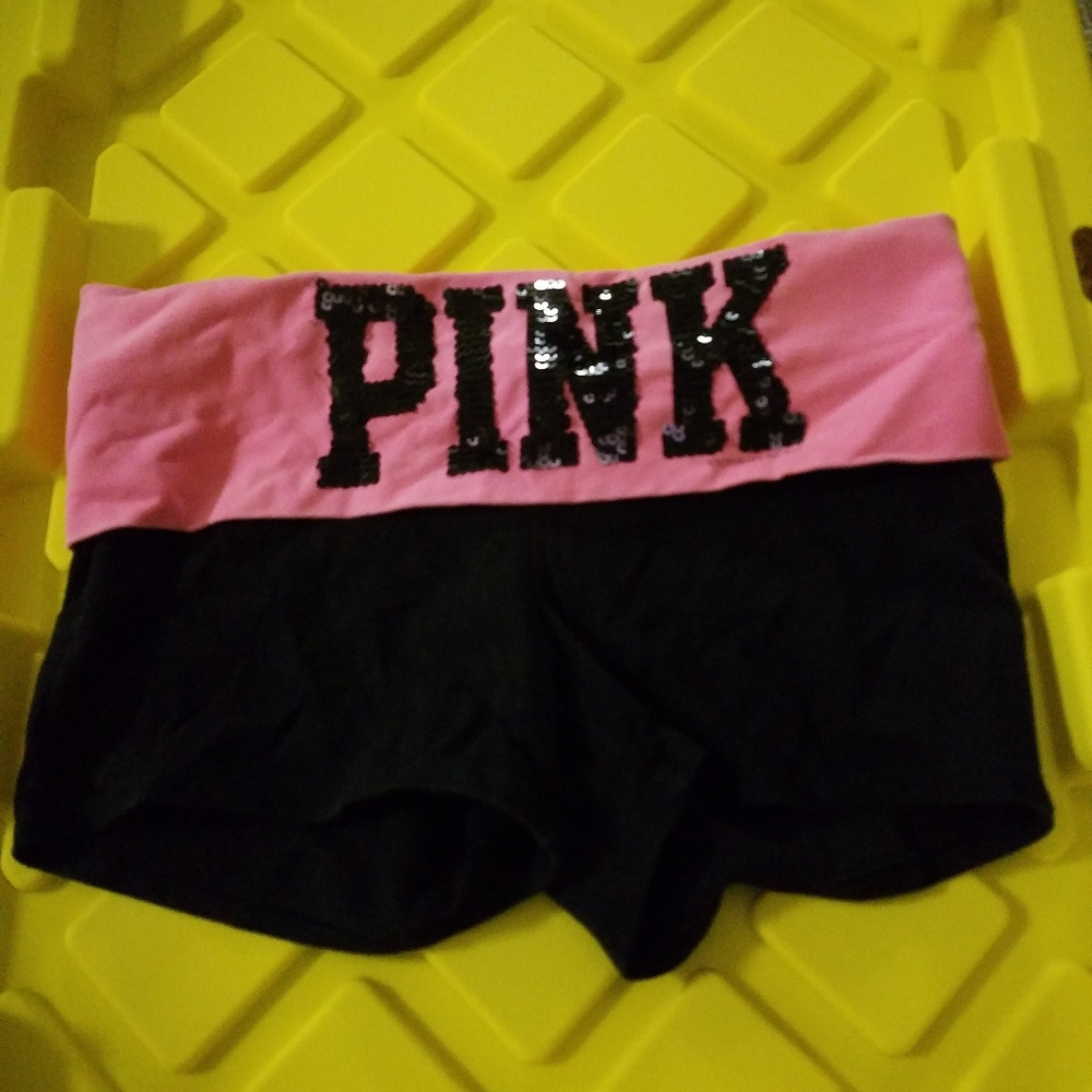 Victorias Secret Love PINK Yoga Shorts With Bling